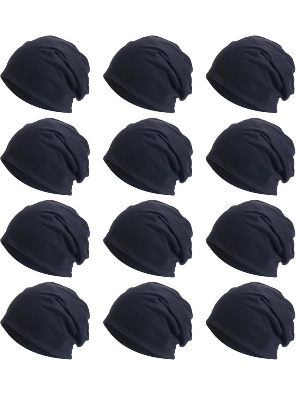 Unisex Slouchy Beanie Hats - 4/10/12 Pack, Soft Lightweight Skull Caps for Chemo